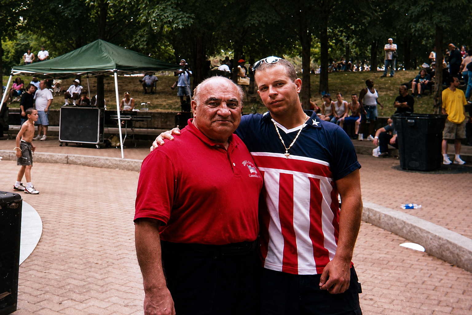 Bill Rezey & DJ Debonair at The 2005 Troy Flag Day Parade Concert